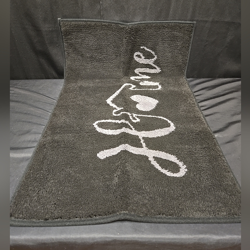 20" x 31.5" Black Home Dirt Trapper Inside Non Slip Absorbent Rug
